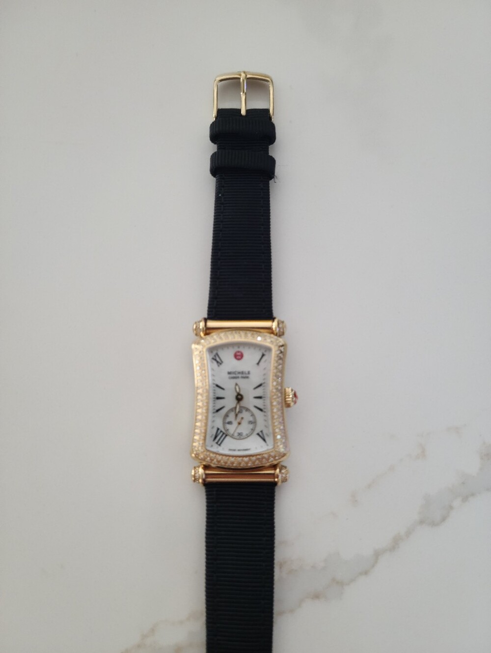 Michele Caber Park Gold Diamond Ladies Watch - Picture 6 of 9